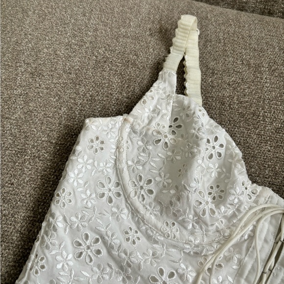 ✨ FOR LOVE AND LEMONS Sophie White Eyelet Bustier Corset Lingerie Top - Picture 10 of 16